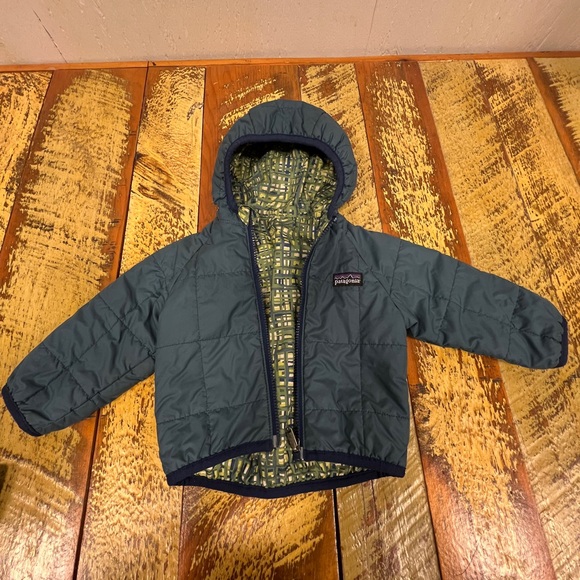 Patagonia baby reversible fall jacket coat and tribal patterned fleece - Picture 2 of 12